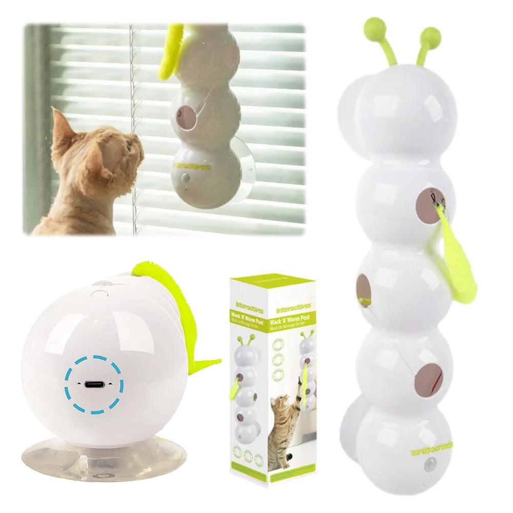 Motion-Activated Caterpillar Cat Toy — Rechargeable Auto-Play for Indoor Cats