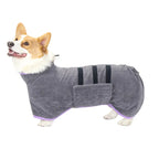 Microfiber Dog Bathrobe — Adjustable, Super Absorbent Drying Coat, XS–3XL