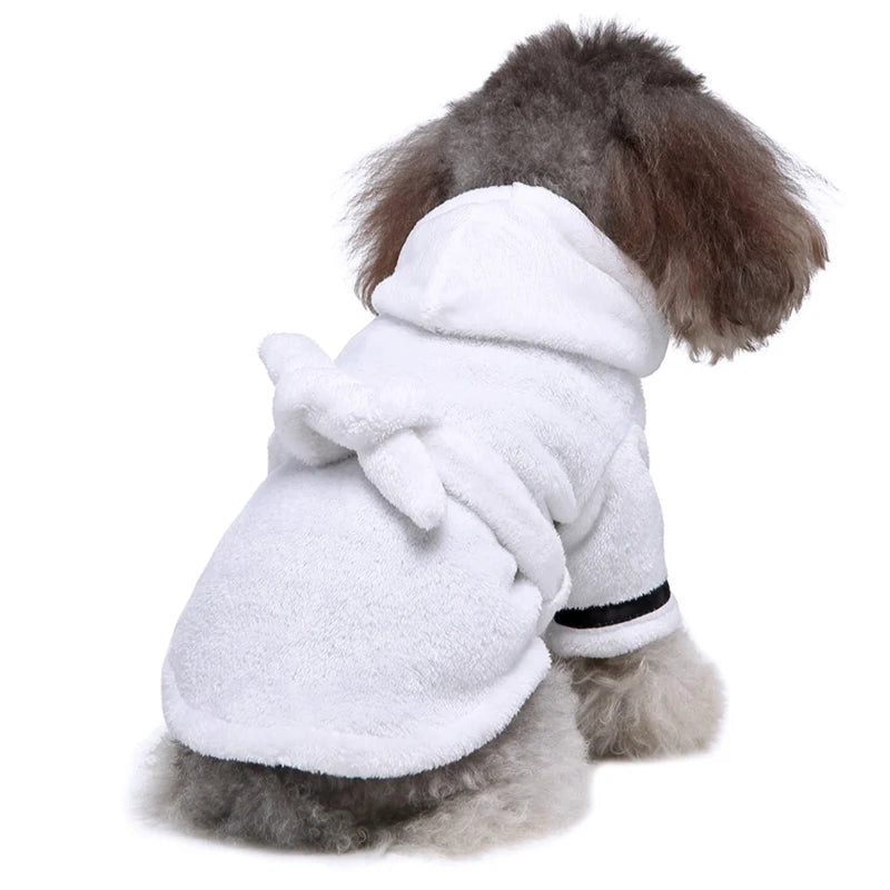 Hooded Dog Bathrobe Pajama — Quick-Drying, Adjustable, S–XL
