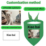 Custom Pet Cotton Bandana — Personalized Adjustable Triangle Scarf