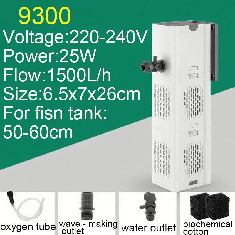 Silent Submersible Aquarium Filter Pump & Wave Maker