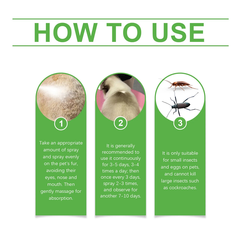 Fast-Acting Flea & Tick Repellent Spray — Relieves Itching, 50ml