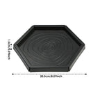 Black Plastic Reptile Feeding & Bath Basin — Round or Hexagon