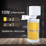Silent Submersible Aquarium Filter (Turtle & Fish Tank, Bio Sponge)