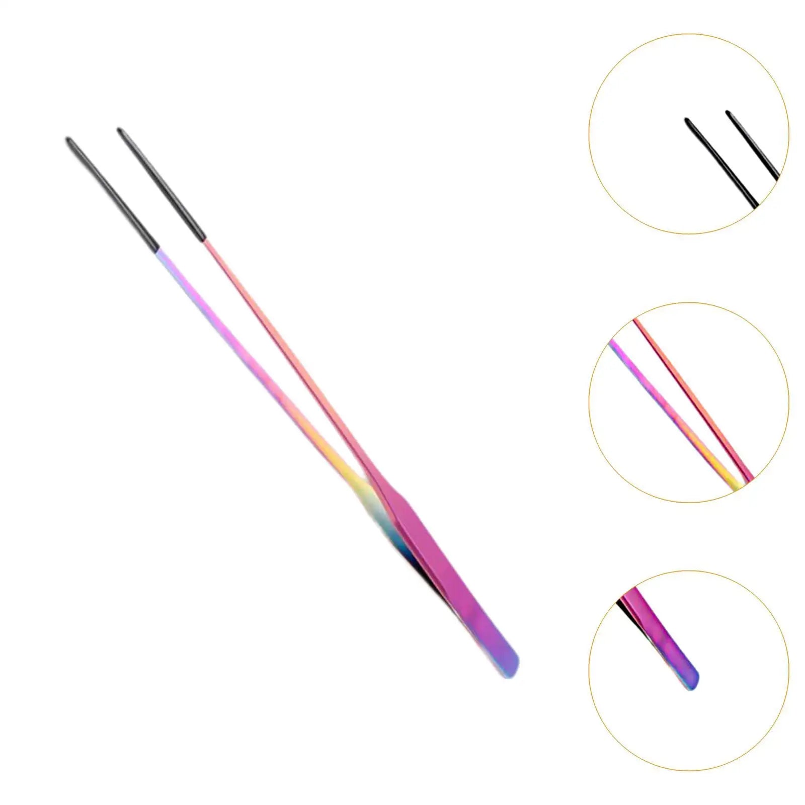 Stainless Steel Reptile Feeding Tongs — Soft-Tip Precision Tweezers