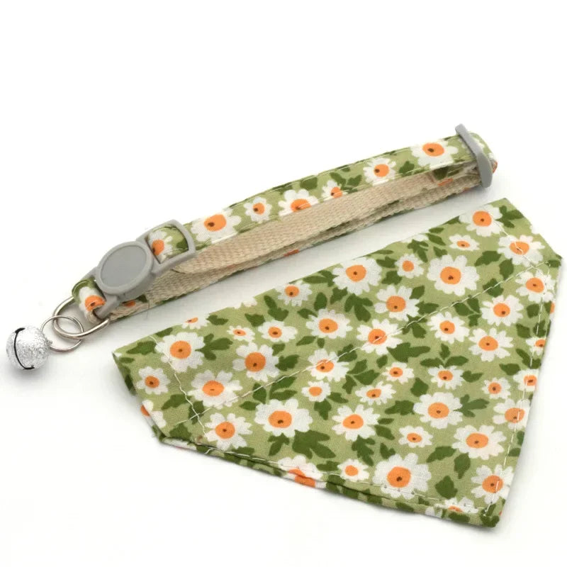 Daisy Flower Bandana Collar for Pets