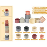 Stacking Cup Puzzle Toy Set — 8-Piece Nesting Toy for Small Pets