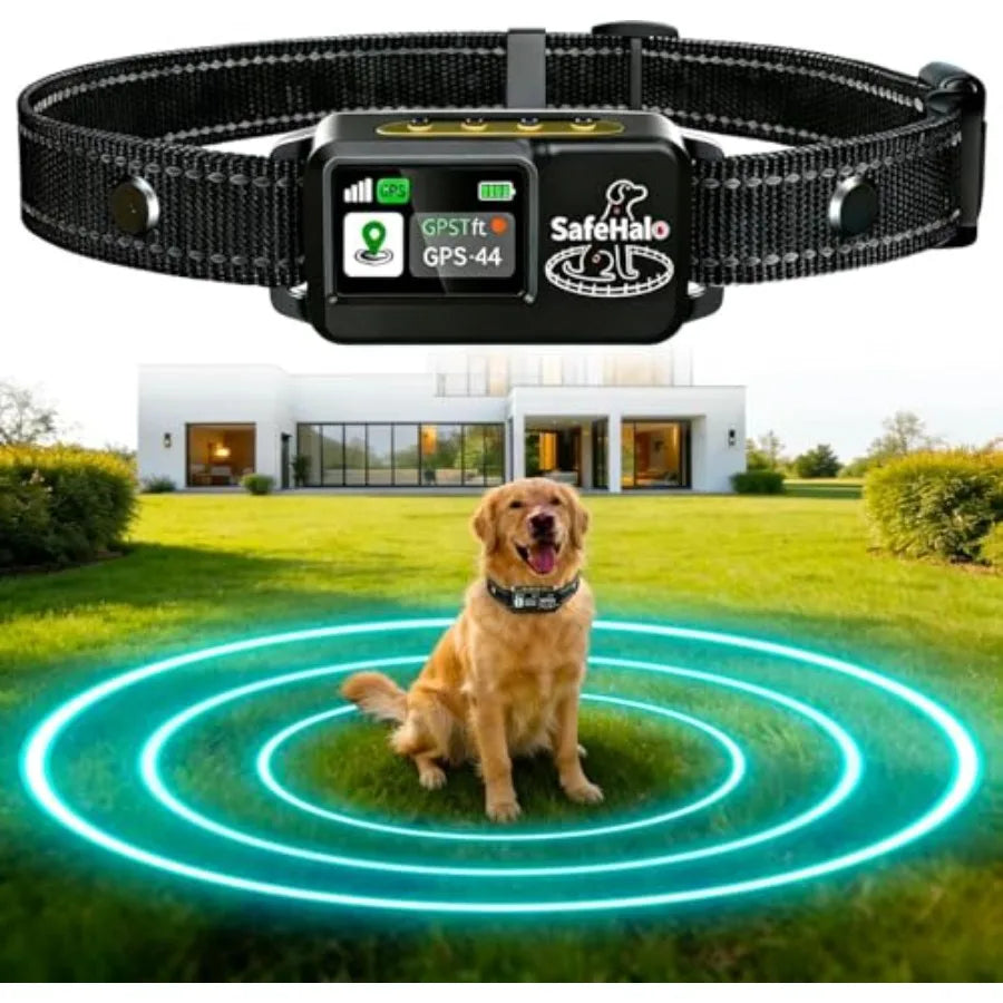Wireless GPS Dog Collar Fence - 48H Battery Invisible Electric Fence