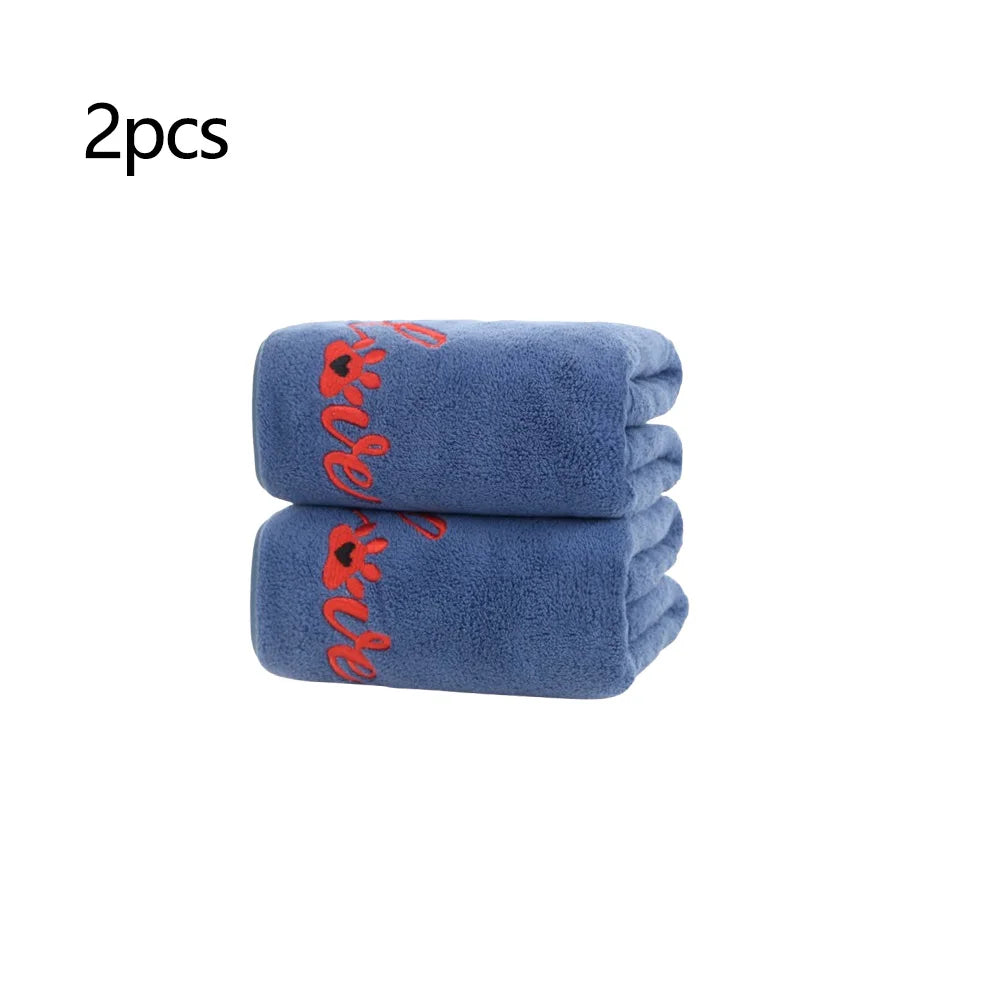 Quick-Drying Pet Bath Towels — Soft Fiber, 60x105cm