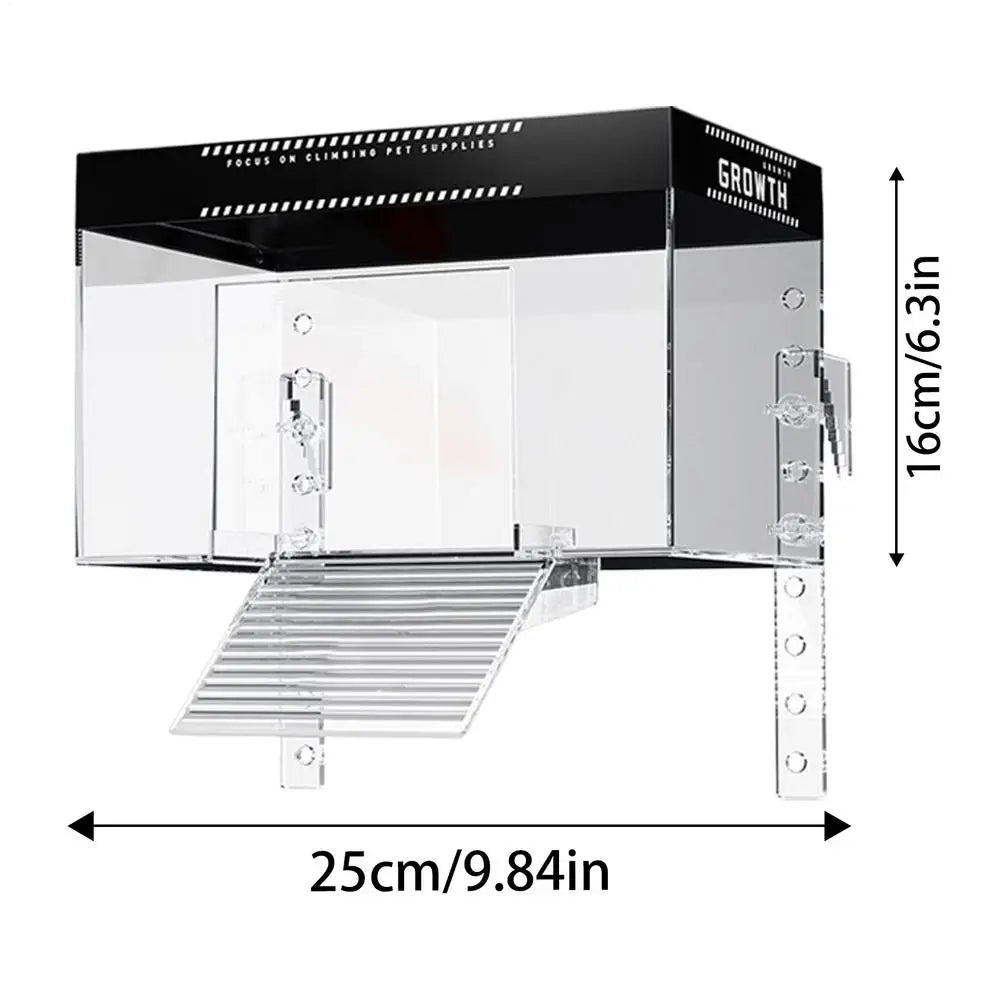 Over-Tank Turtle Basking Platform — Anti-Slip Ramp & 360° Viewing Dock