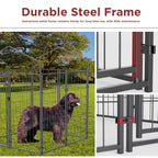Heavy-Duty Outdoor Dog Kennel with Roof & Cover
