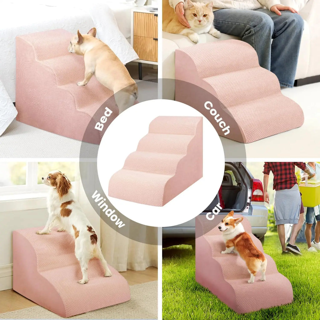 2-in-1 Foam Dog Stairs & Ramp, Extra-Wide Non-Slip