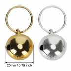 Pet Charm Dog Bells 2-Pack (Gold & Silver Tone, Polished)