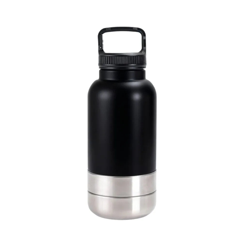 3-in-1 Stainless Steel Pet Water Bottle (Multi-Layer, Leak-Free, Detachable)