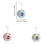 Auto-Rotating Spring Cat Toy with Feather & Bell — Self-Righting Tumbler