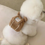 Cute Plush Pet Outing Backpack (Puppy, Dog & Cat, Multi-Function)