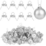 Round Christmas Ornament Caps & Hanger Strings (50-200 Pack)