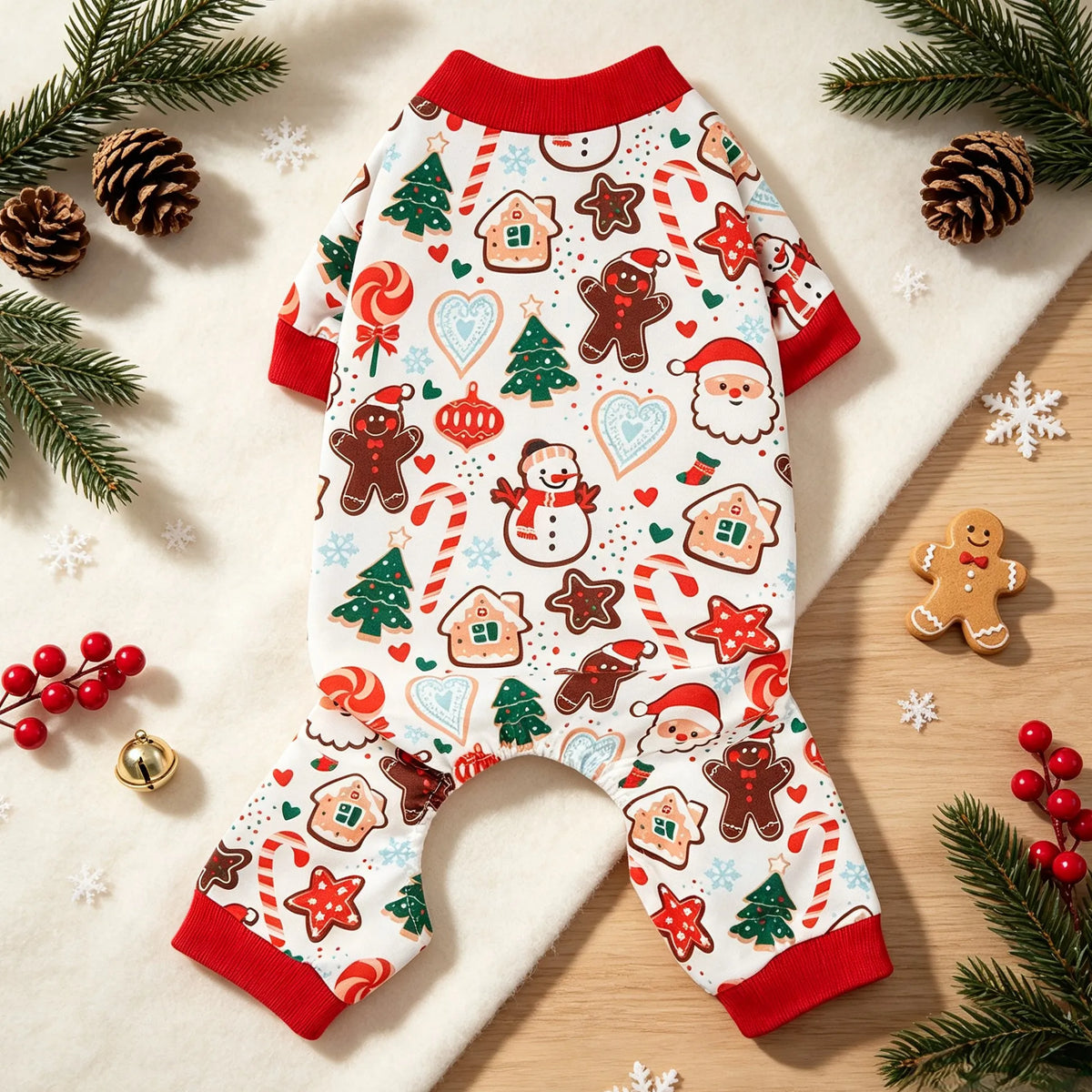 Christmas Four-Legged Dog Outfit (Gingerbread, Snowman & Santa)