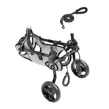 Dog Wheelchair Cart Lightweight Doggy Wheelchair Breathable Mesh Fabric Easy Assembly for Medium To Small Breeds for Back Legs