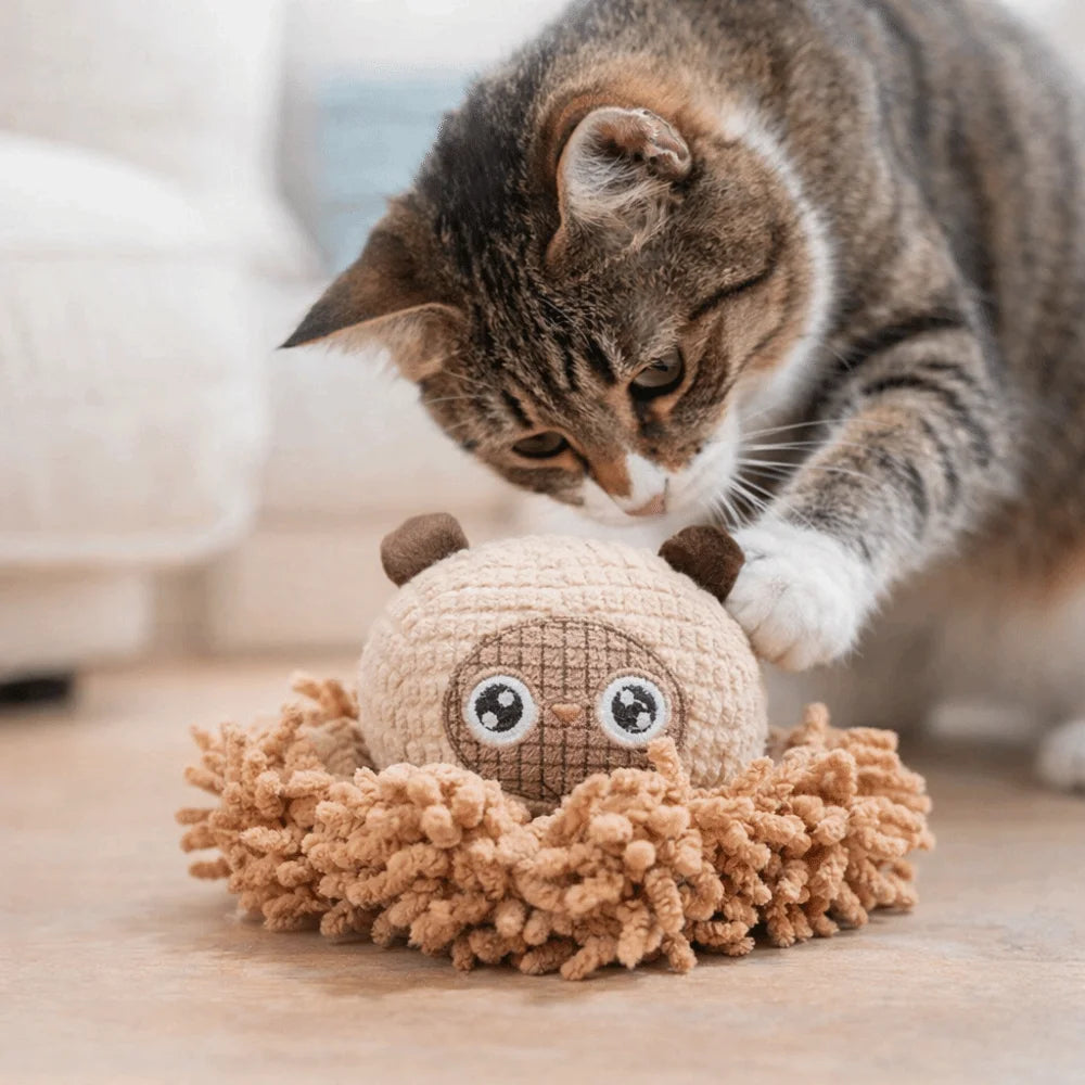 Squeaky Cartoon Animal Dog Chew Toy — Bite-Resistant Rubber Teeth Cleaner