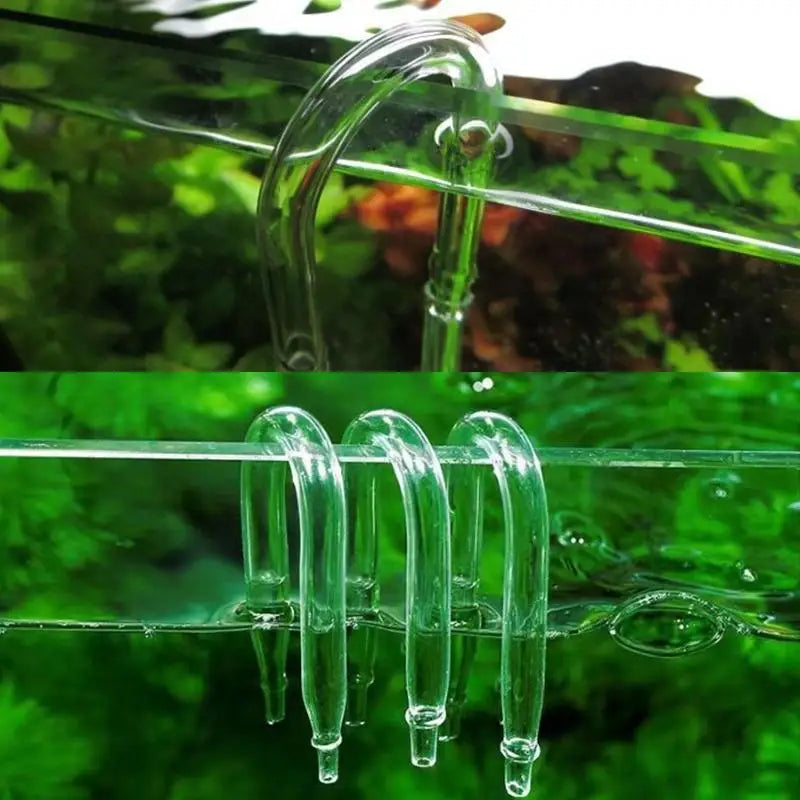 Aquarium U-Shaped Glass CO2 Tube Connector (Check Valve, CO2 Diffuser)