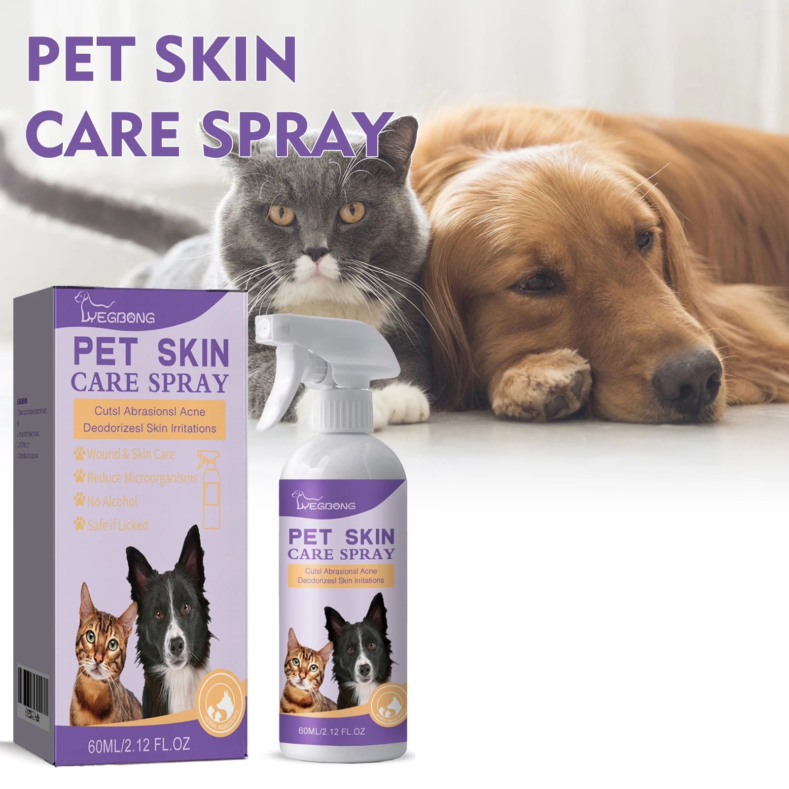 Pet Skin Relief Spray — Mite & Itch Relief for Dogs & Cats