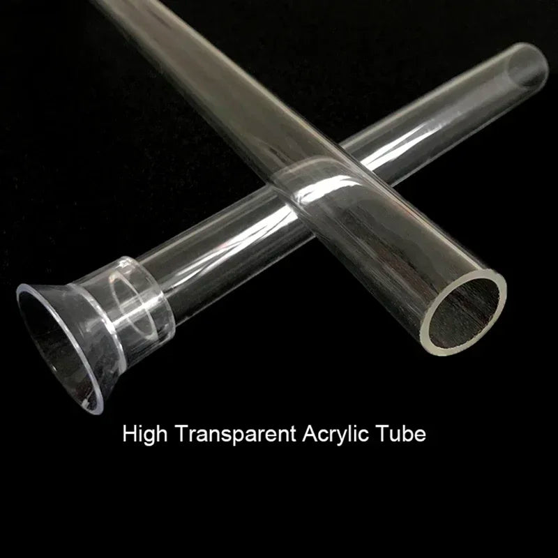 Acrylic Aquarium Shrimp Feeding Dish & Tube (Transparent, Snail & Shrimp)