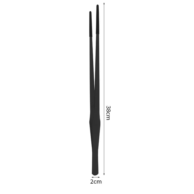 Stainless Steel Pet Feeding Tongs — Rubber-Tipped Tweezers for Reptiles