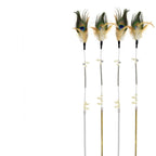 Gradient Feather Cat Teaser Wand — Colorful Interactive Rod Stick (1–50 Pack)