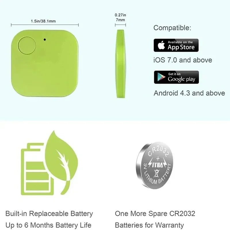 Mini Bluetooth Pet Tracker with Built-In Speaker - AirTag-Style Finder