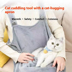 Anti-Fur Cat Grooming Apron with Kangaroo Pocket — Durable Wearable Smock for Cat Lovers