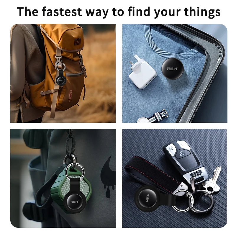 Waterproof Apple Find My Smart Tag Kit with Voice Locate for Keys, Bags & Toys (iOS)