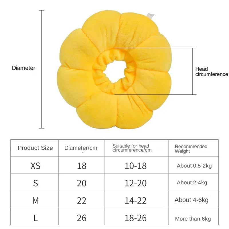 Sunflower Soft Recovery Collar for Pets
