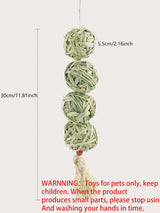 Grass Woven Chew Ball — Hanging Grinding Toy for Rabbits
