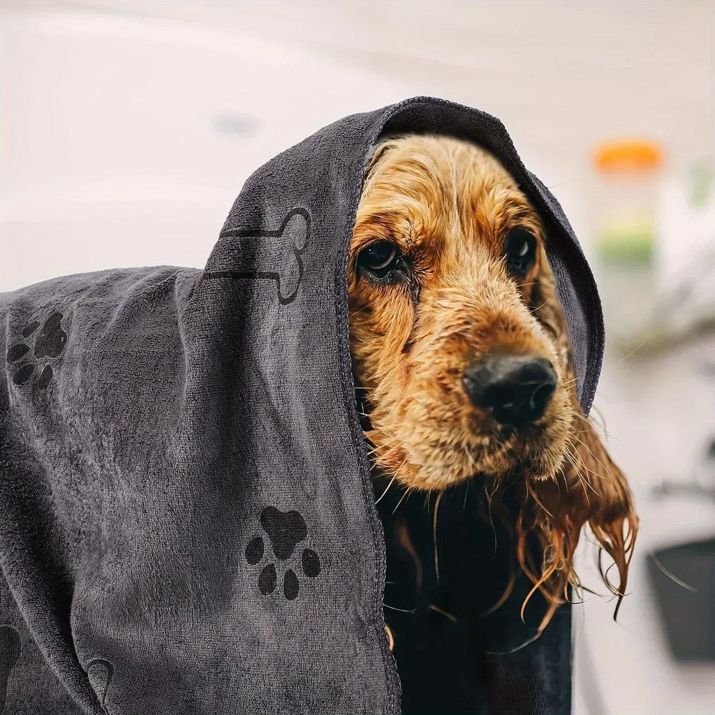 Pet Bath Towel — Quick-Drying Absorbent Towel for Dogs & Cats, 60×100cm