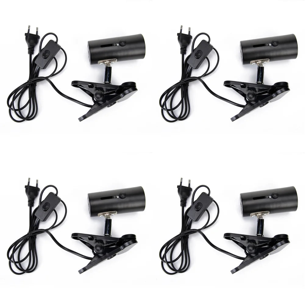 360° Rotating E27 Lamp Holder — Clip-On Reptile Heat & UV Fixture