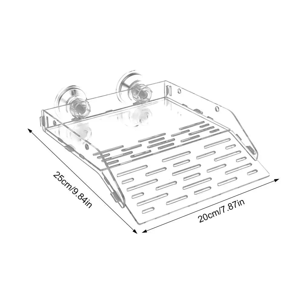 Acrylic Turtle Basking Ramp — Suction Cup or Hook-Mount Dock