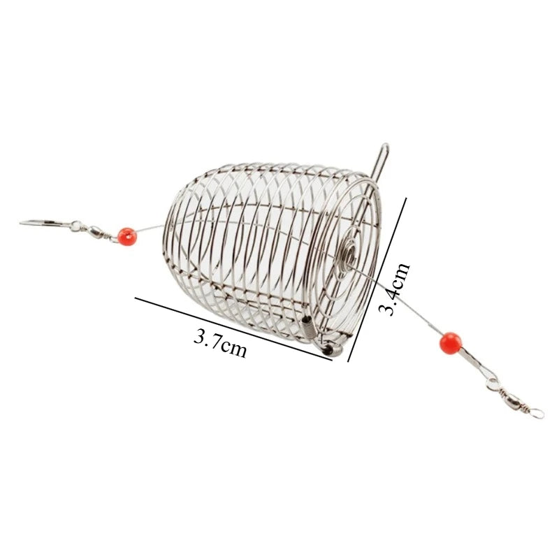 Stainless Steel Shrimp Feeding Dish Bowl (Metal Bait Cage, Fish Tank)