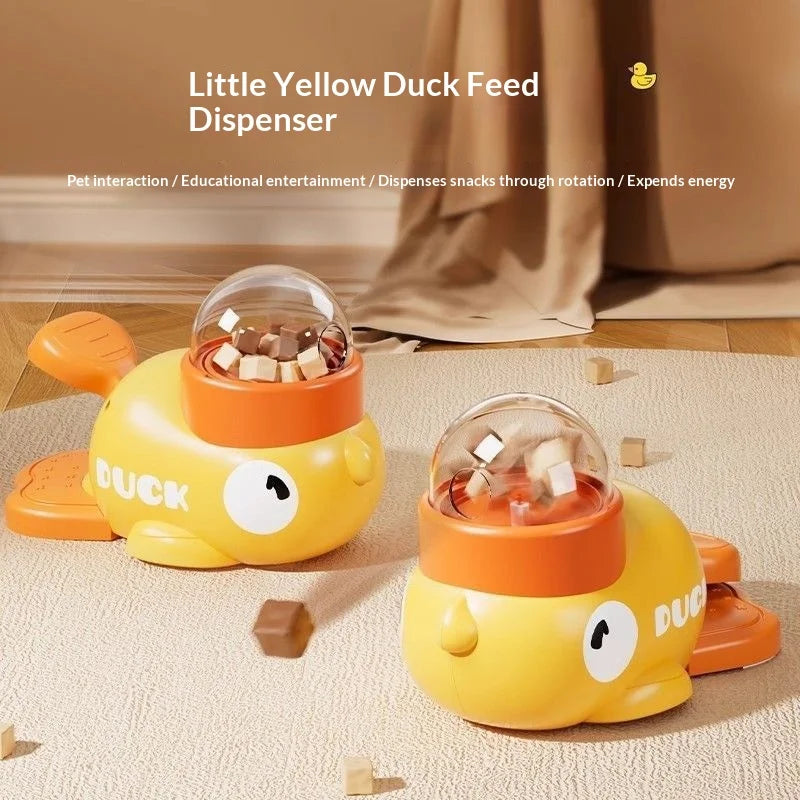 Freeze-Dried Treat Launcher — Duck-Shaped Dispenser for Cats & Dogs