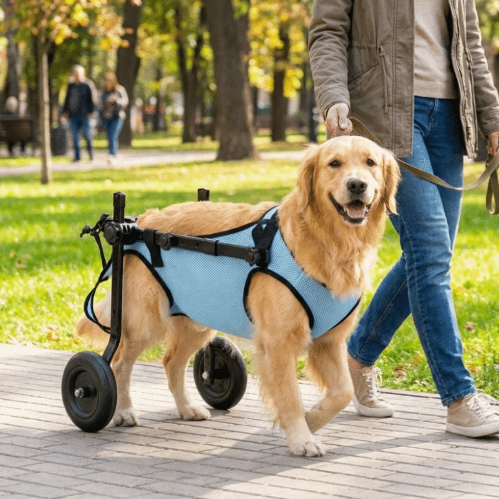 Adjustable Dog Wheelchair for Hind Leg Support & Rehabilitation