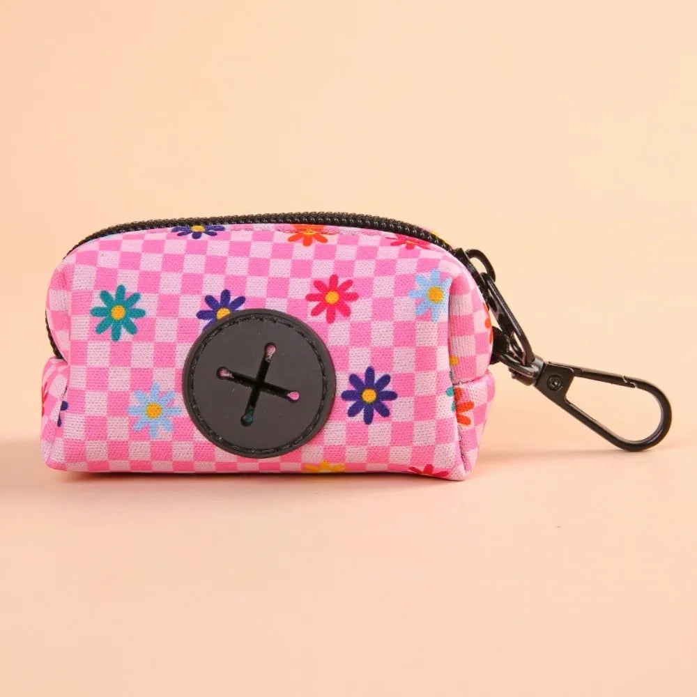Fruit Pattern Poop Bag Holder (Waterproof, Buckle, Zipper Closure)
