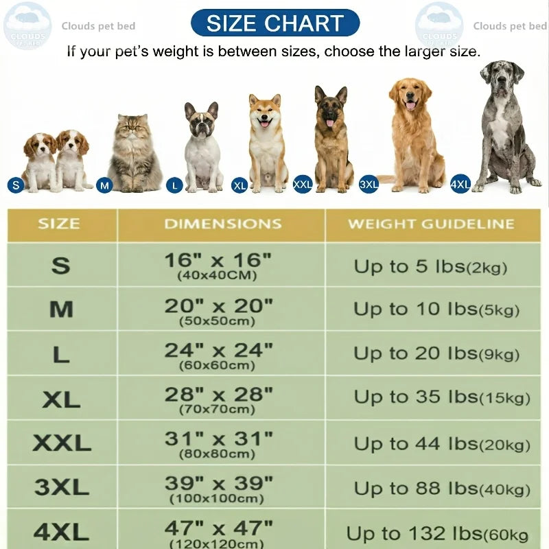 Calming Pet Bed with Extra-Soft Filling, Available in 9 Colors