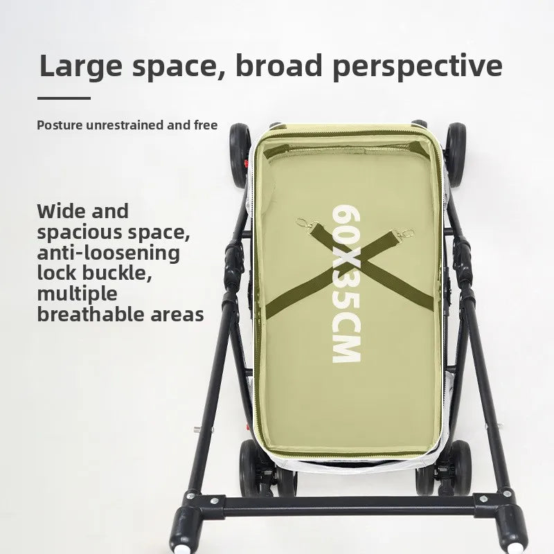 Lightweight Portable Foldable Pet Stroller Cart for Dogs & Cats — Outdoor Travel Trolley