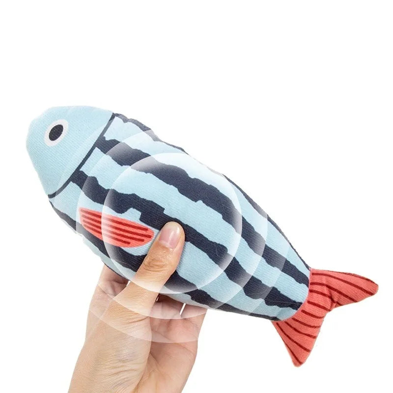 Fish-Shaped Catnip Chew Toy for Cats