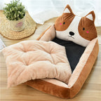 Plush Cartoon Sofa Pet Bed