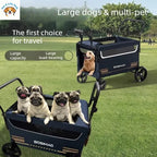 BOSIMAO Large Foldable Pet Stroller Cart for Elderly & Disabled Dogs — Portable Outdoor Travel Carrier