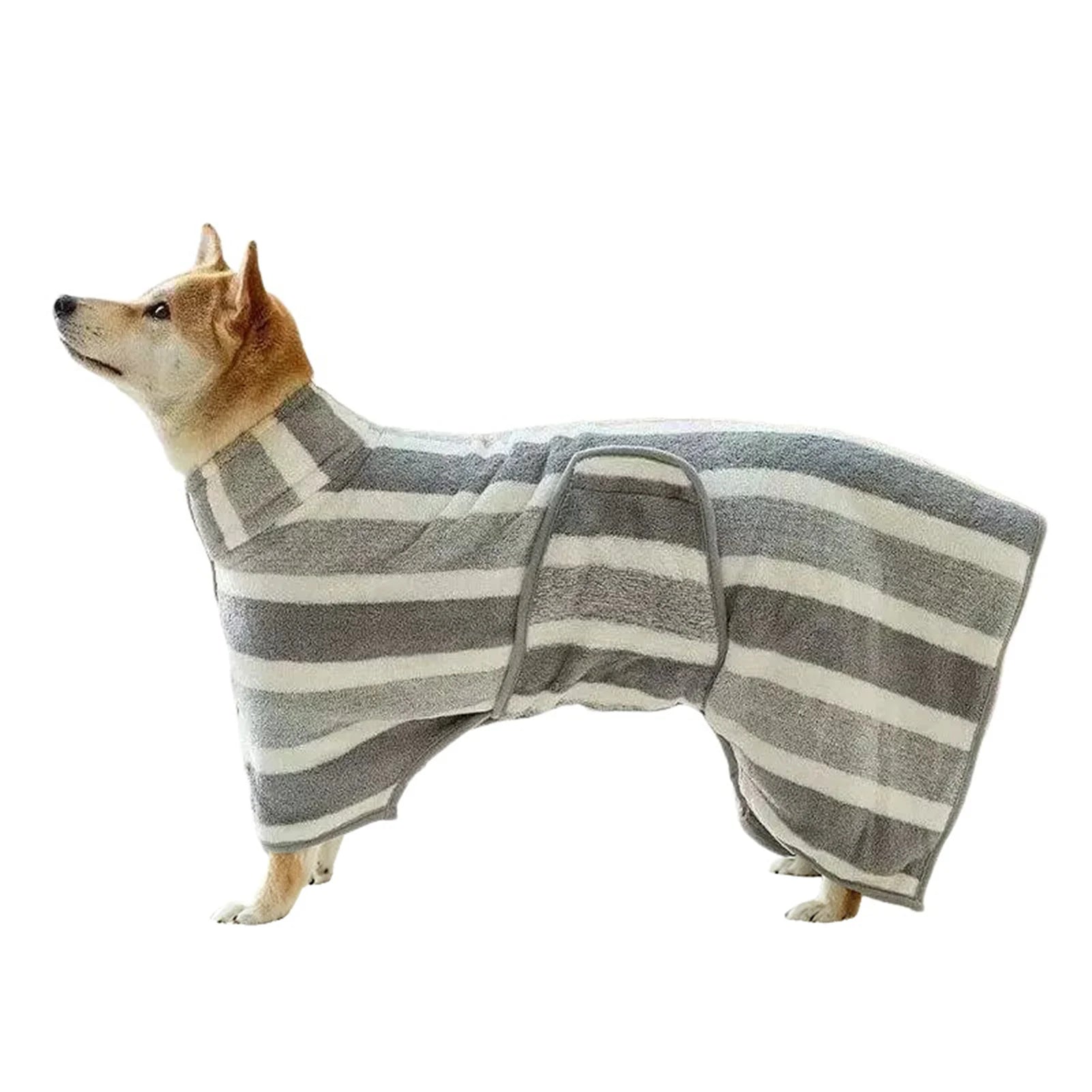 Quick-Drying Dog Bathrobe — Ultra-Absorbent Coral Fleece, Easy On/Off