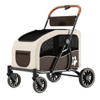 Multi-Function Foldable Pet Stroller for Senior, Medium & Large Dogs — Portable Outdoor Travel Trolley