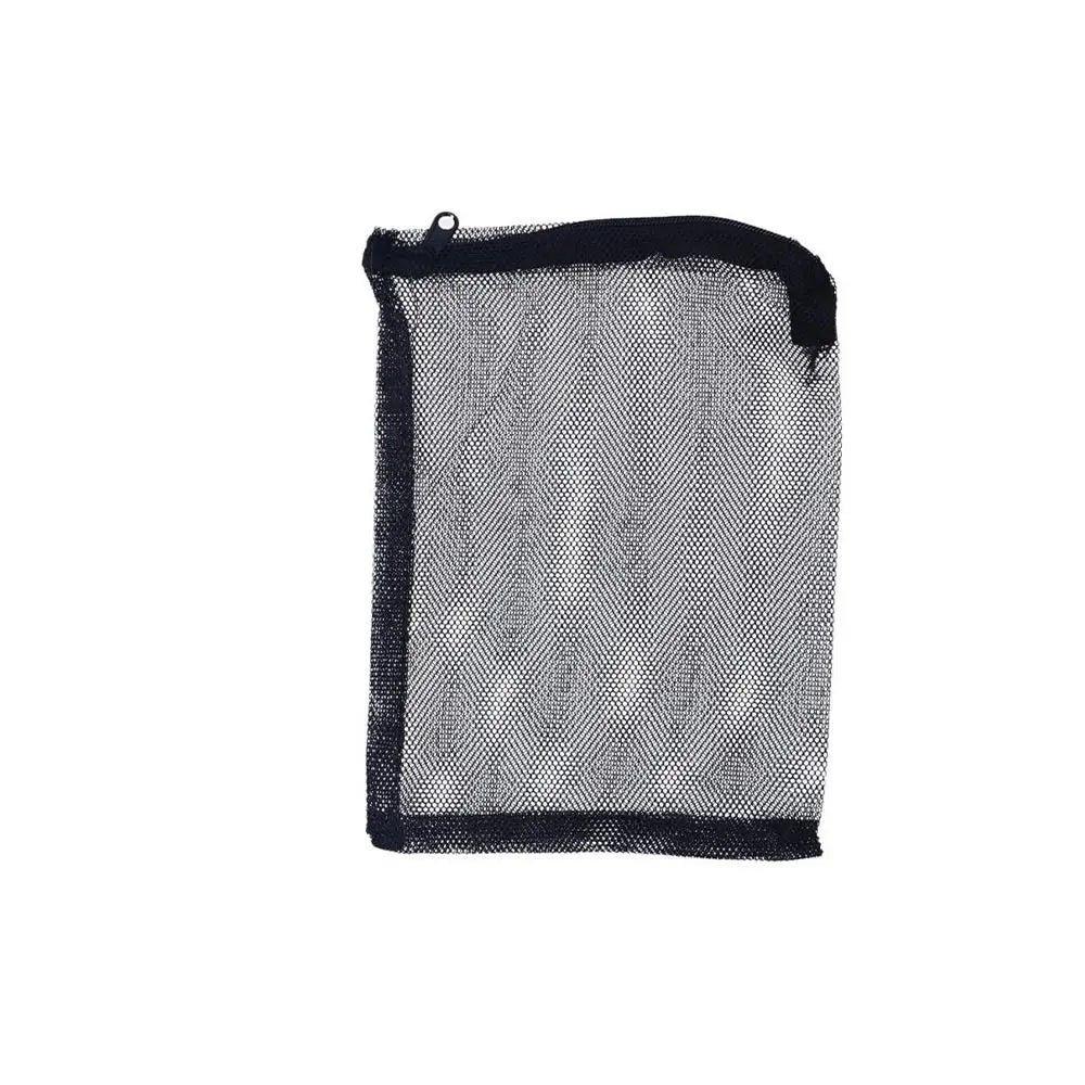 Reusable Aquarium Filter Net Bags (Black Nylon Mesh, Zip Closure)