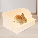 Grid Litter Pan for Rabbits — Corner Toilet Tray for Small Pets